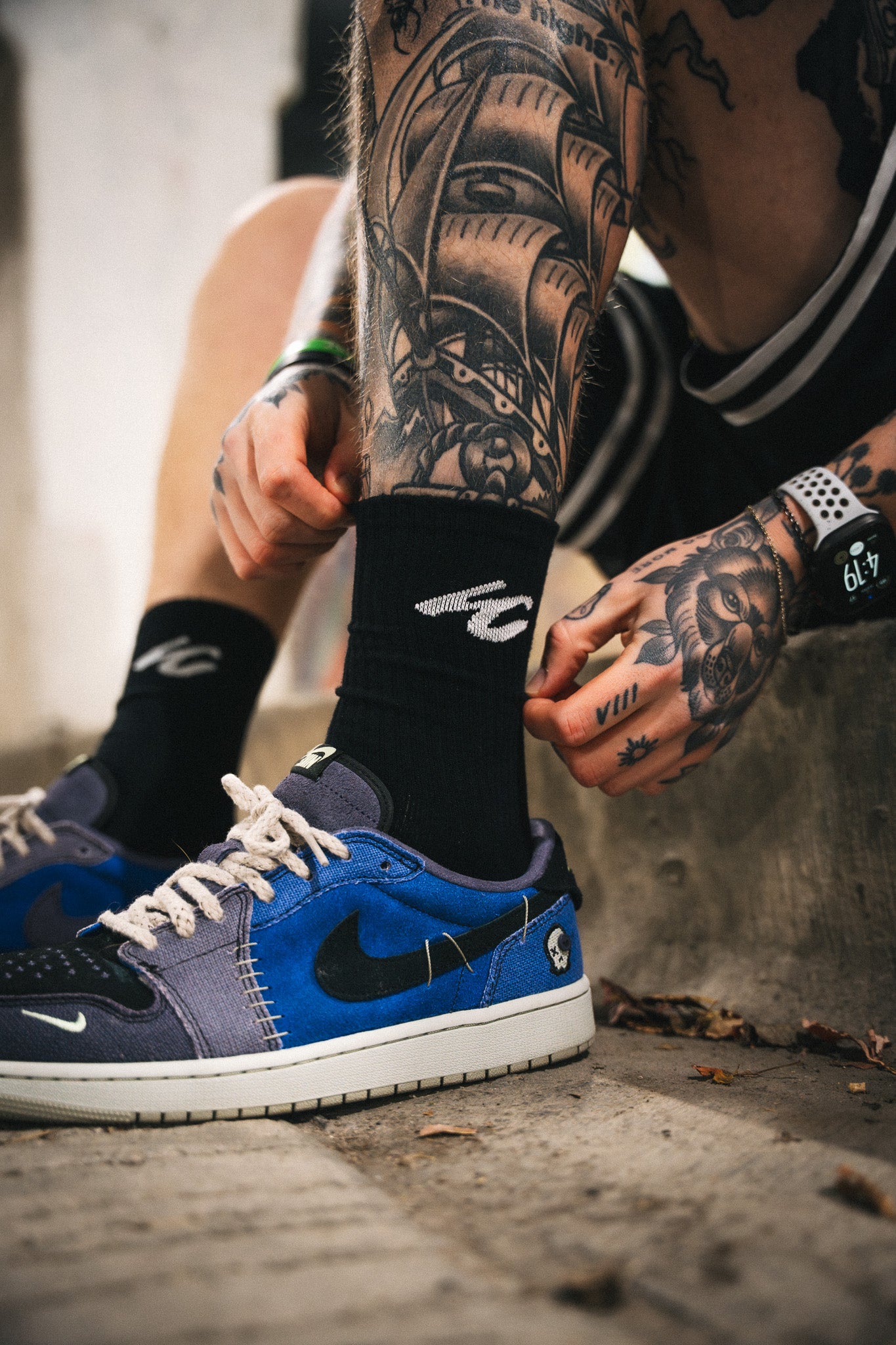 LC CREW SOCK - BLACK