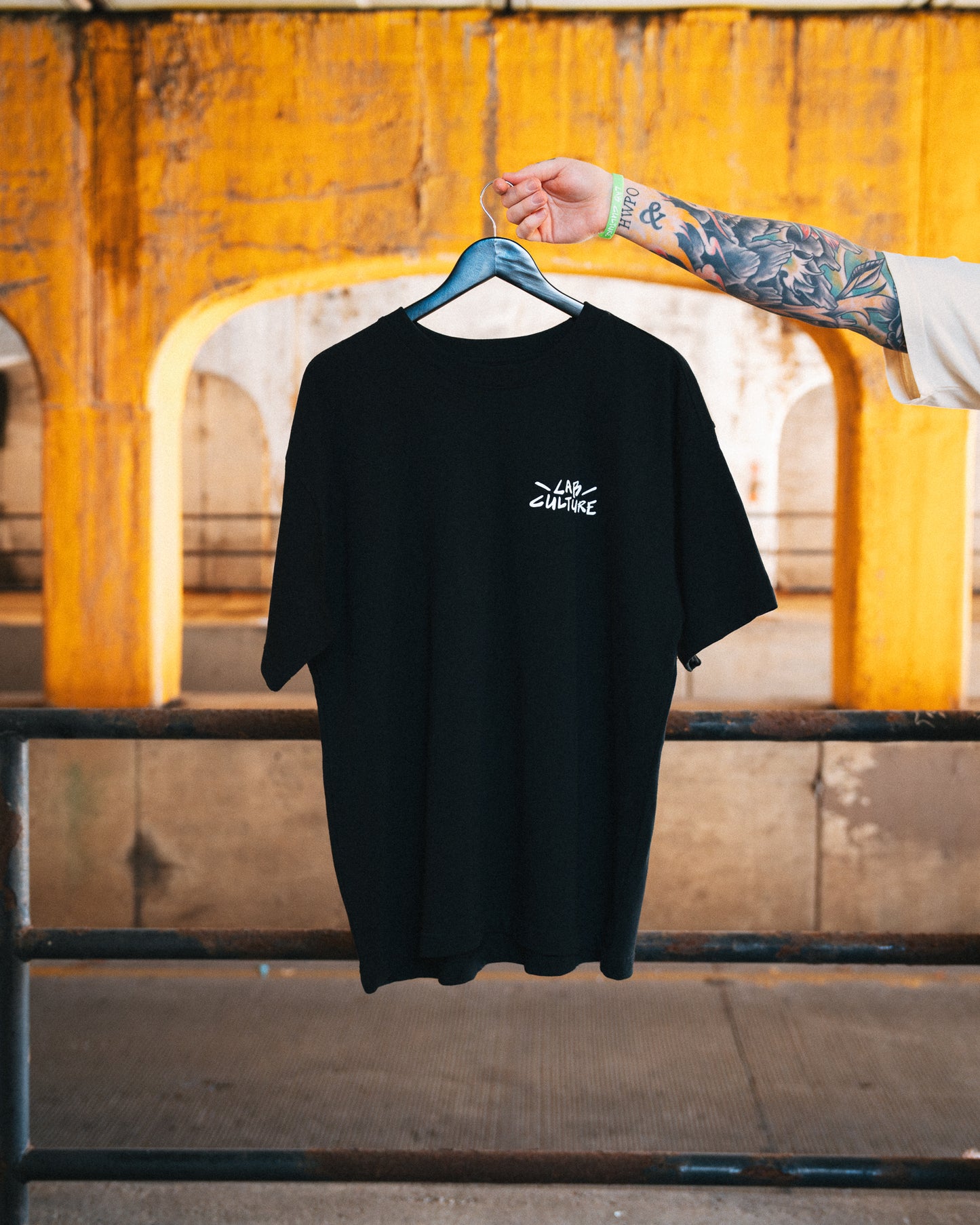 LOCKED IN THE LAB TEE - BLACK / GREEN