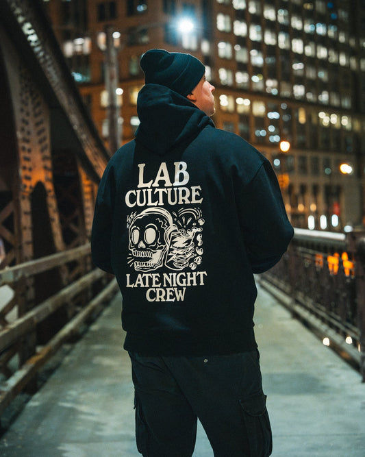 LATE NIGHT HOODIE - BLACK
