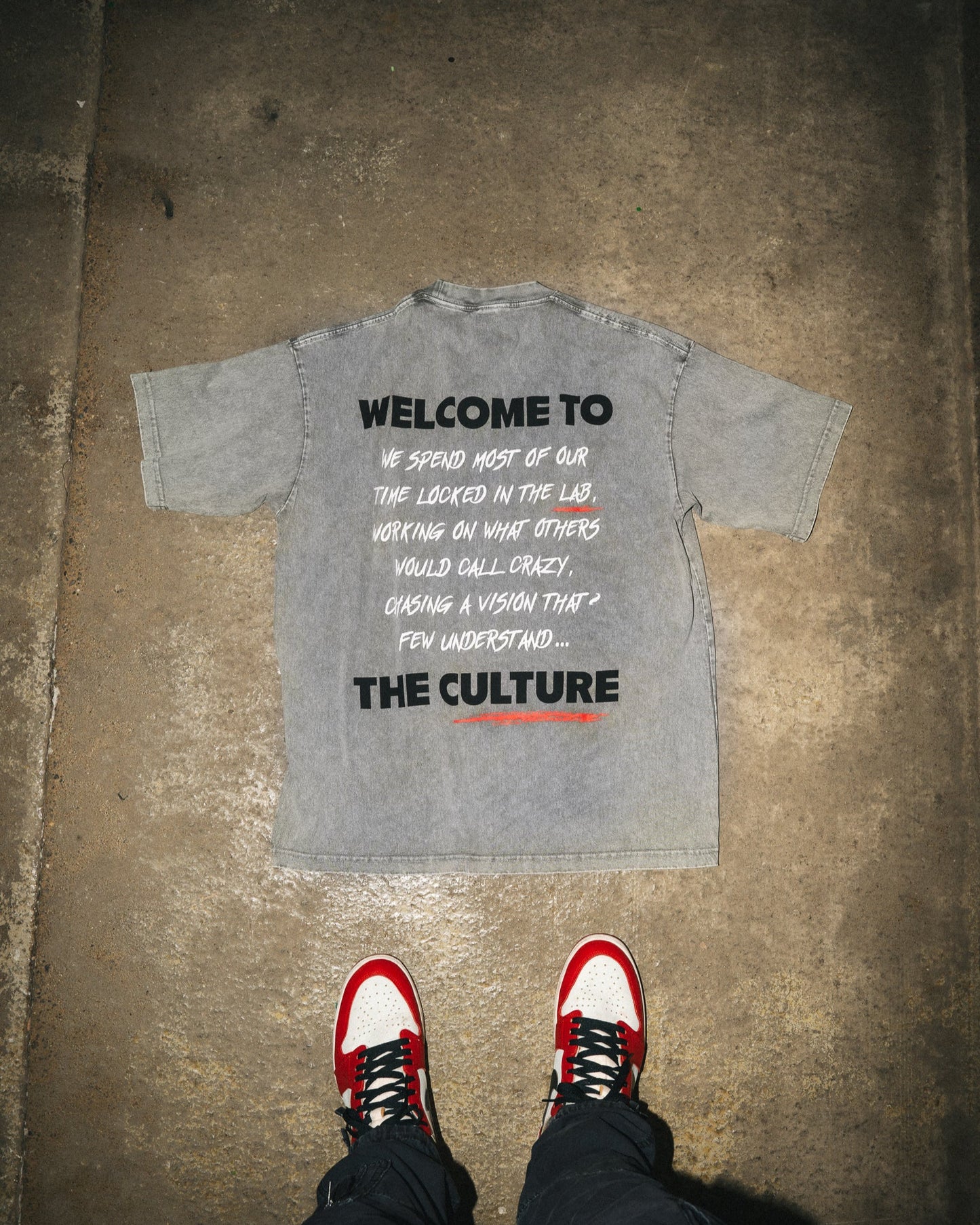 THE CULTURE TEE - GRAY / RED