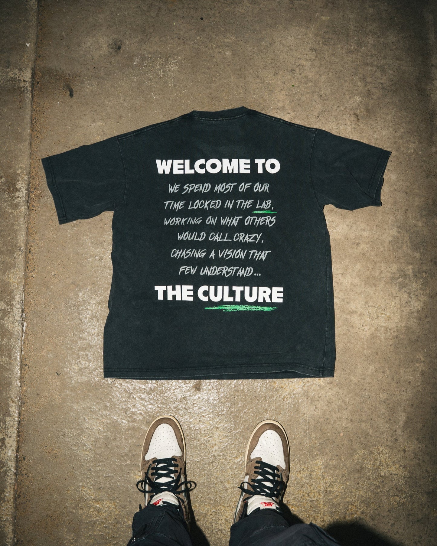 THE CULTURE TEE - BLACK / GREEN